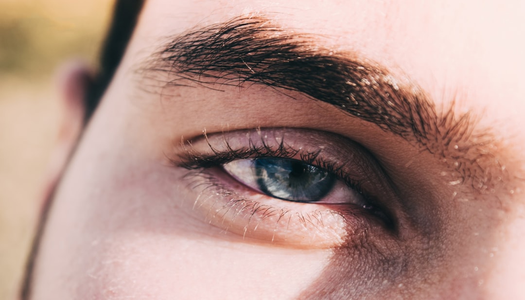 close-up of a person's eye