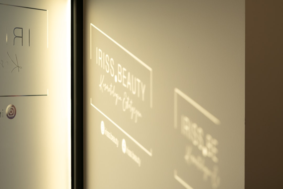 A close up of a wall with a light shining on it