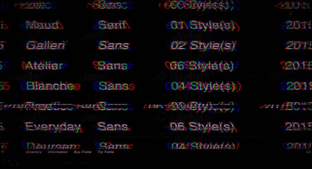 A digital screen displaying text and numbers.